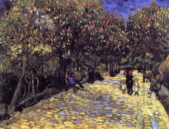 Vincent Van Gogh : Lane with Chestnut Trees in Bloom